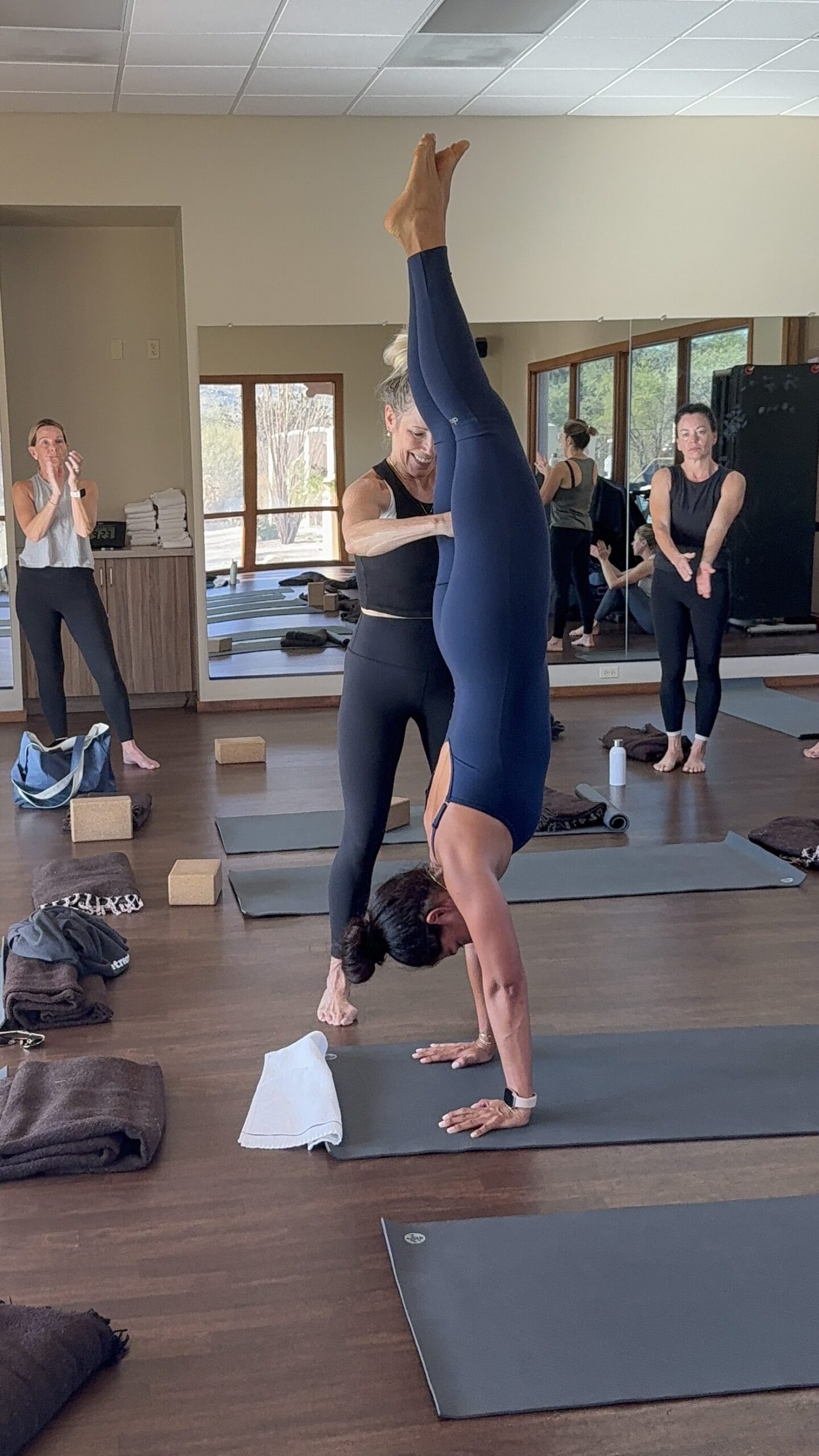 Tammy Lyons yoga instructor leading wellness retreat at Miraval Arizona
